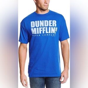 The Office Men’s Dunder Mifflin Crewneck Tee in Blue Size XL